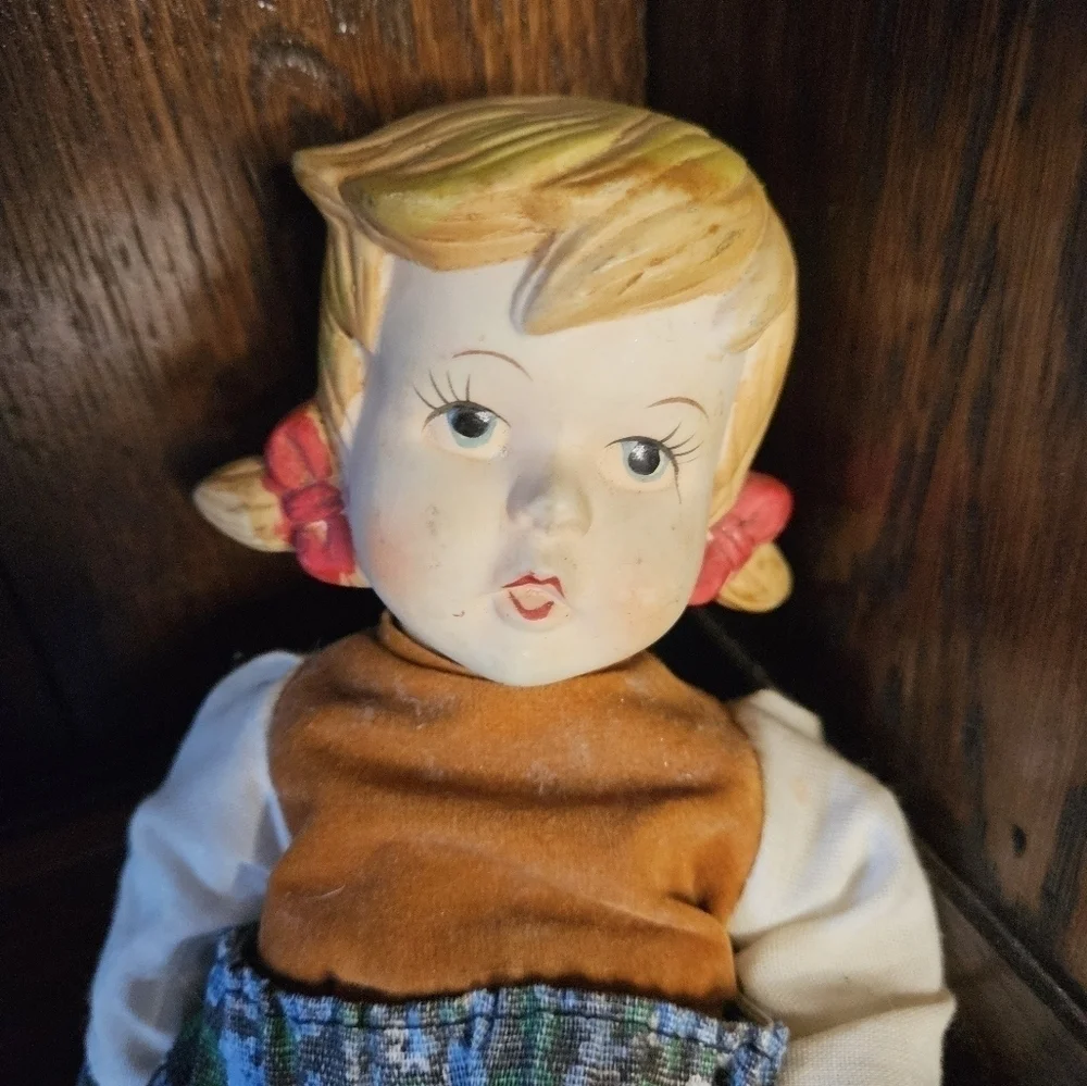 Vintage German Porcelain doll.